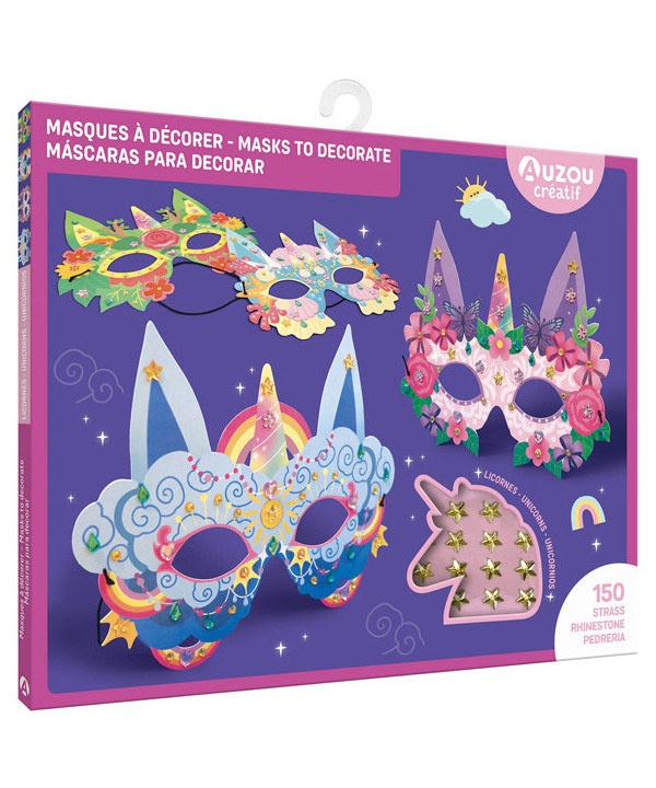 MASQUES À DÉCORER - LICORNES