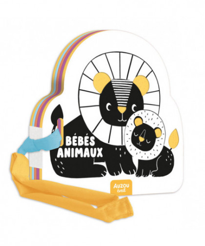 MON PREMIER LIVRE POUSSETTE EN NOIR ET BLANC - BÉBÉS ANIMAUX