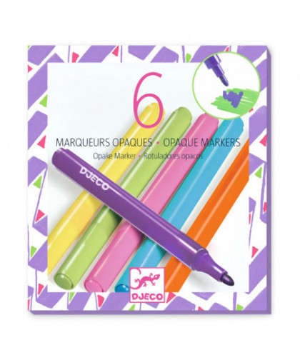 LES COULEURS DES GRANDS - 6 MARQUEURS OPAQUES - ANNÉES  80