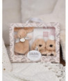 LAPIN DOUDOU - COFFRET CHAUSSONS ET DOUDOU BEIGE