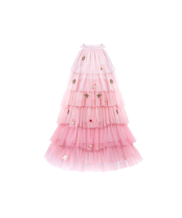 CHRISTMAS TREE DRESS WITH HEADBAND - BLUSH