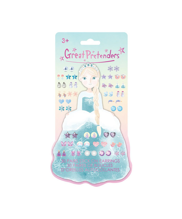 FROSTY SISTER STICK-ON EARRINGS (30 PAIRS)