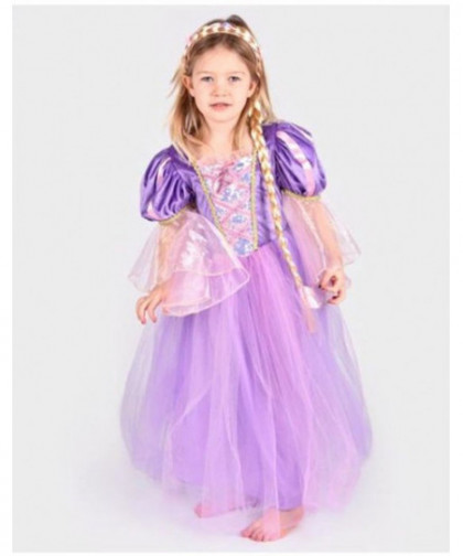 DRESS PRINCESS PURPLE AVEC TRESSE