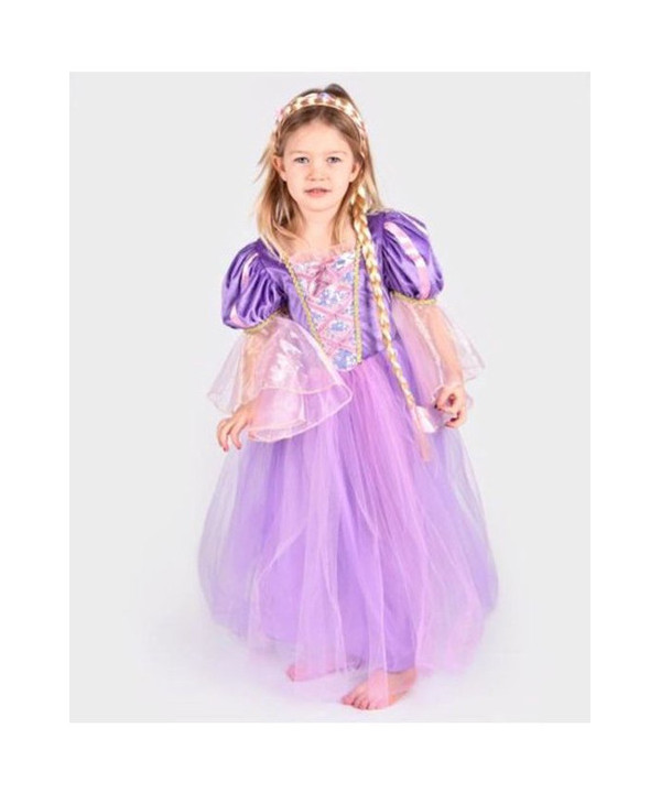 DRESS PRINCESS PURPLE AVEC TRESSE