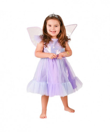 DRESS PURPLE BUTTERFLY SET