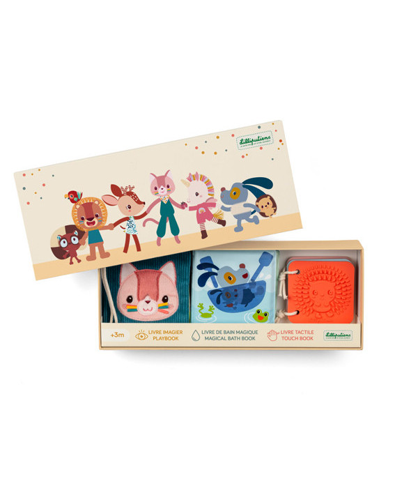 SET DE NAISSANCE - 3 LIVRES SENSORIELS JARDIN