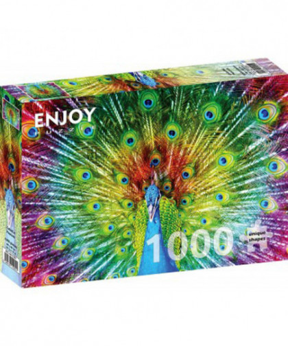 PUZZLE 1000 PCS - COLORFUL PEACOCK