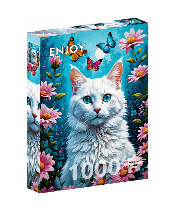 PUZZLE 1000 PCS - WHITE CAT