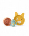 SET VAISSELLE SILICONE TROIS PETITS LAPINS