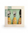 SET COUVERTS SILICONE TROIS PETITS LAPINS