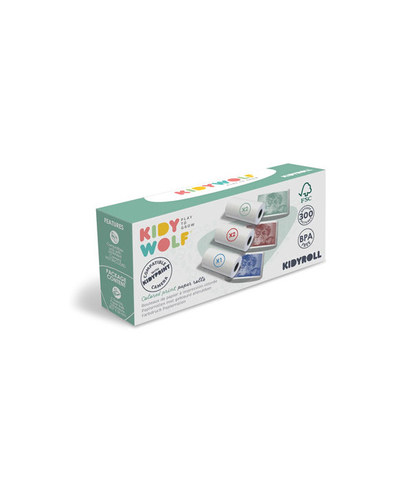 KIDYROLL REFILL WITH 3 COLORED PAPERS