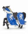 MÉDIÉVAL - FANTASTIQUE - CHEVAL DU ROI AU DRAGON BLEU
