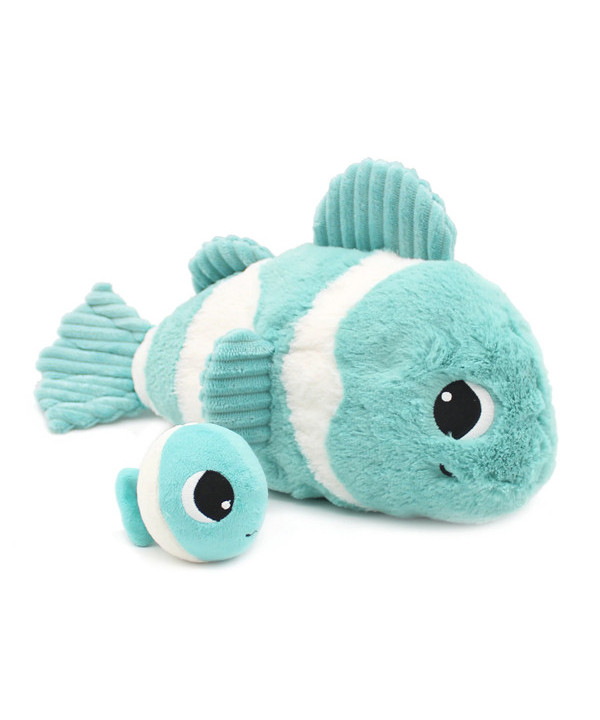 BIGOU LE POISSON CLOWN MAMAN & BEBE BLEU AQUA