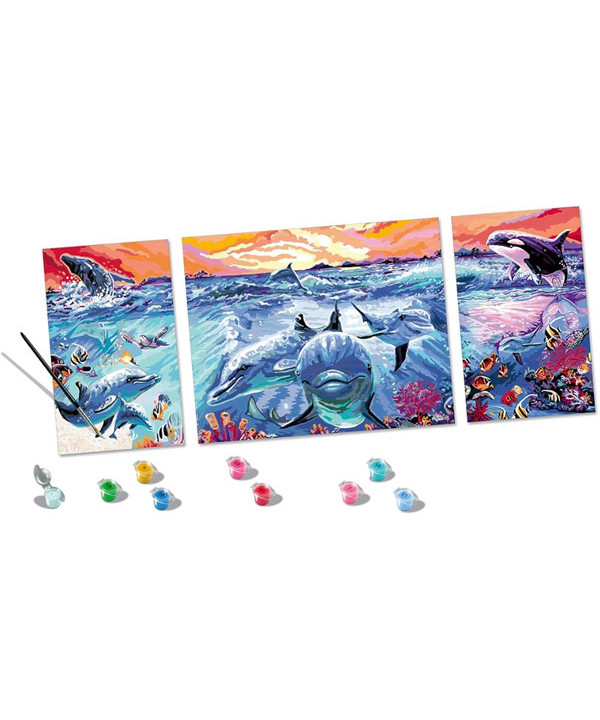 CREART - DOLPHINS AT SUNSET
