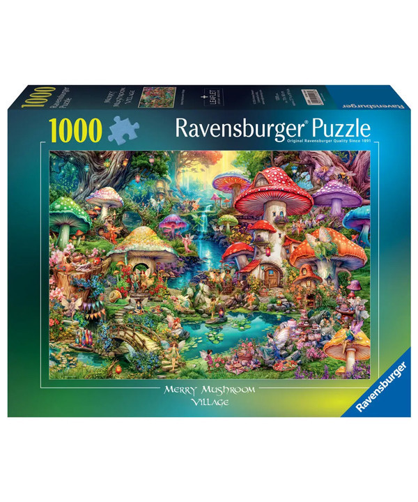 PUZZLE 1000 PCS - LE VILLAGE DE CHAMPIGNONS / AIM