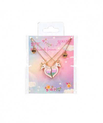 COLLIER BFF UNICORN - PASTEL