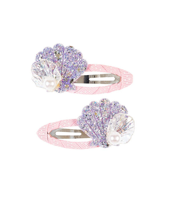 PINCES À CHEVEUX RHODE - COQUILLE ROSE LILAS