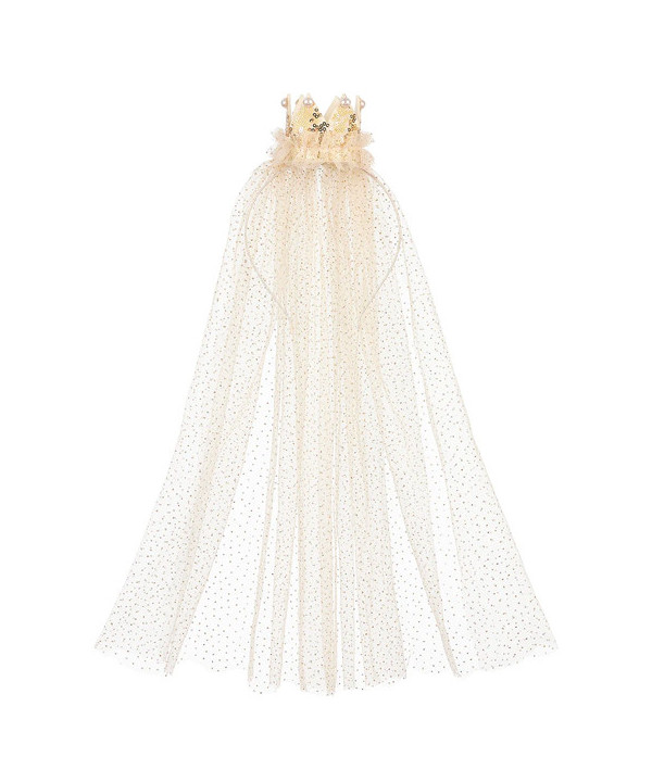 SERRE-TÊTE AVEC COURONNE ET VOILE - OR