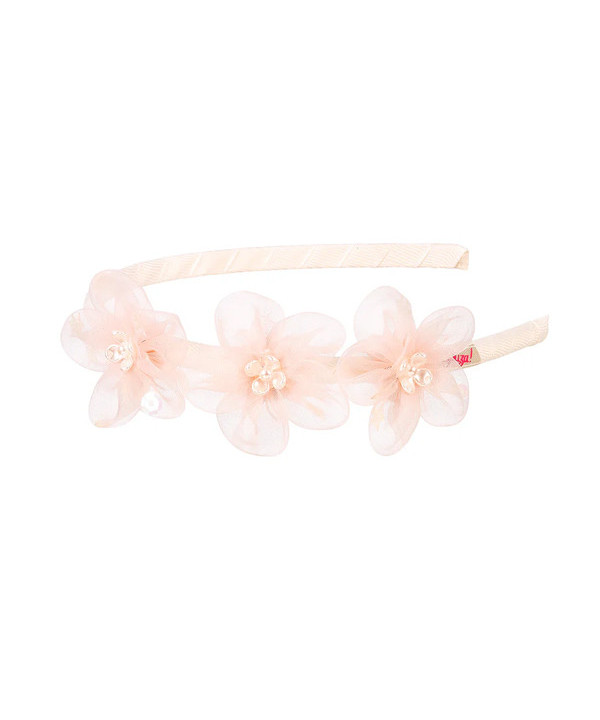 SERRE-TÊTE PIA - FLEURS ROSE CLAIR