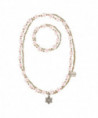 COLLIER + BRACELET SUUS - FLEURS BLANC ROSE OR