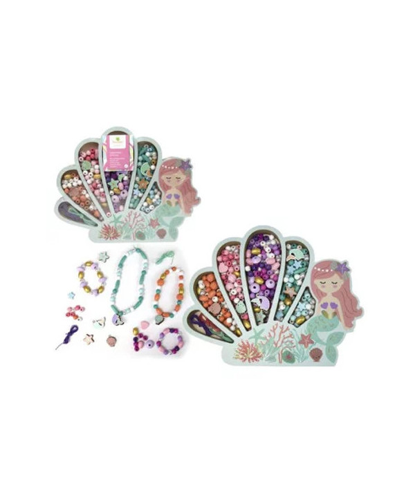 COFFRET PERLES EN BOIS - SIRÈNE