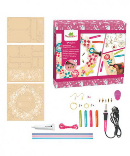 LOVELY BOX - PYROGRAVURE - MAQUETTE ET BIJOUX