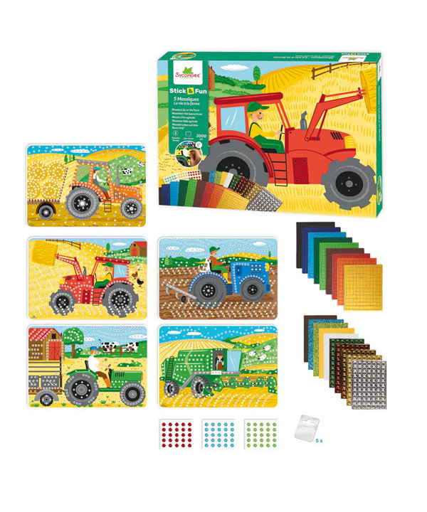STICK & FUN - MOSAÏQUES XL - LA VIE À LA FERME