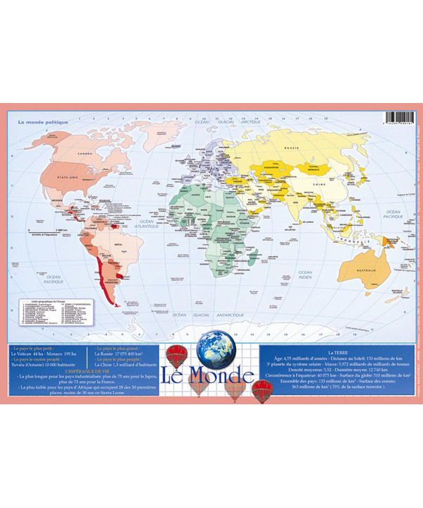 SOUS-MAINS ARIS LE MONDE
