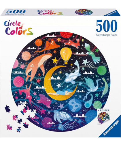 PUZZLE ROND 500 PCS - RÊVES (CIRCLE OF COLORS)