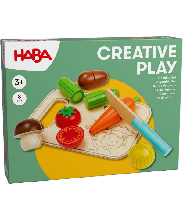 CREATIVE PLAY - SET DE LÉGUMES AVEC PLANCHE ET COUTEAU