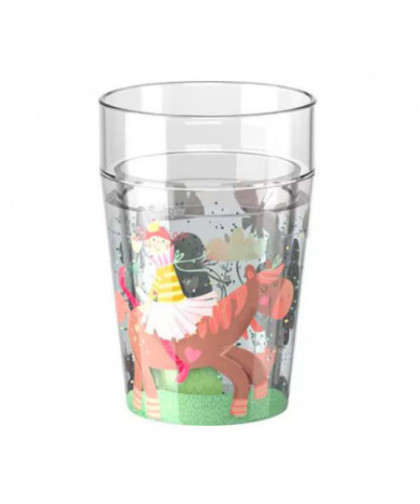 GOBELET SCINTILLANT PRINCESSE & CHEVAL - MOTIF 1