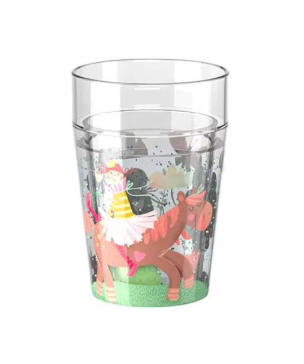 GOBELET SCINTILLANT PRINCESSE & CHEVAL - MOTIF 1