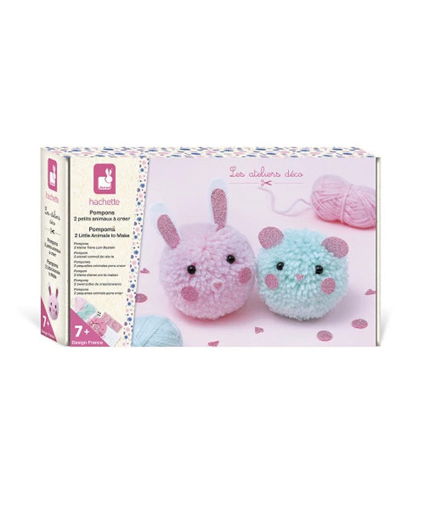 2 PETITS ANIMAUX POMPONS A CREER