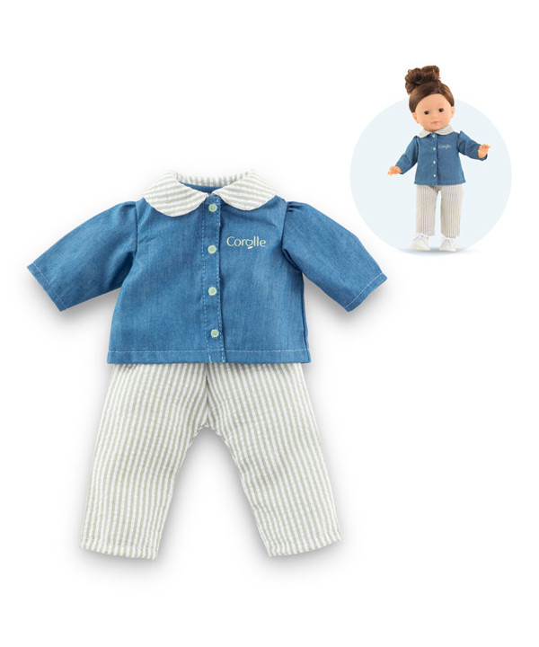 VET MC ENSEMBLE BLOUSE & PANTALON RAYÉ