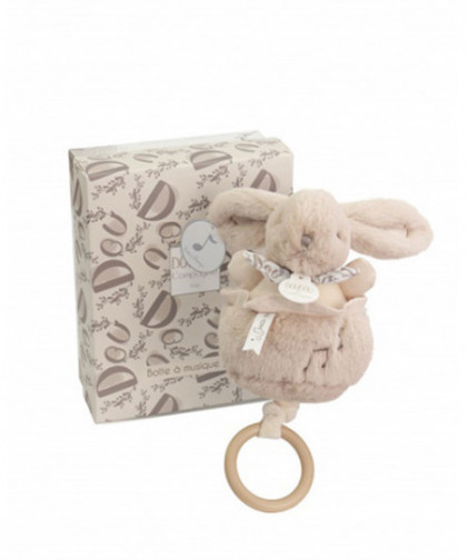 LAPIN DOUDOU - BOITE À MUSIQUE - BEIGE