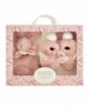 LAPIN DOUDOU - COFFRET CHAUSSONS ET DOUDOU ROSE