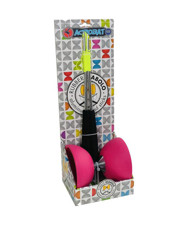 BOXED SET 105 RUBBER DIABOLO PINK + ALUMINUM