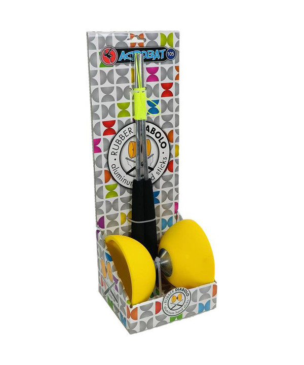 BOXED SET 105 RUBBER DIABOLO YELLOW + ALUMINUM