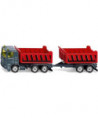 CAMION-BENNE AVEC REMORQUE BASCULANTE