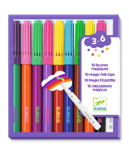 LES COULEURS DES PETITS - 10 FEUTRES MAGIQUES
