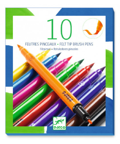 LES COULEURS DES GRANDS - 10 FEUTRES PINCEAUX - CLASSIQUE