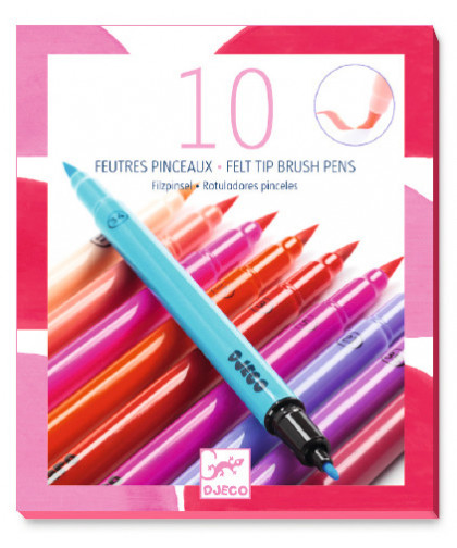 LES COULEURS DES GRANDS - 10 FEUTRES PINCEAUX - SWEET