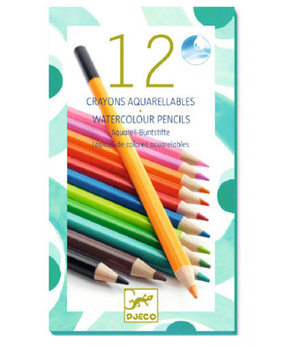 LES COULEURS DES GRANDS - 12 CRAYONS AQUARELLABLES
