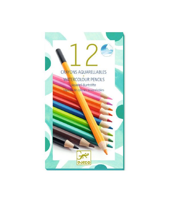 LES COULEURS DES GRANDS - 12 CRAYONS AQUARELLABLES