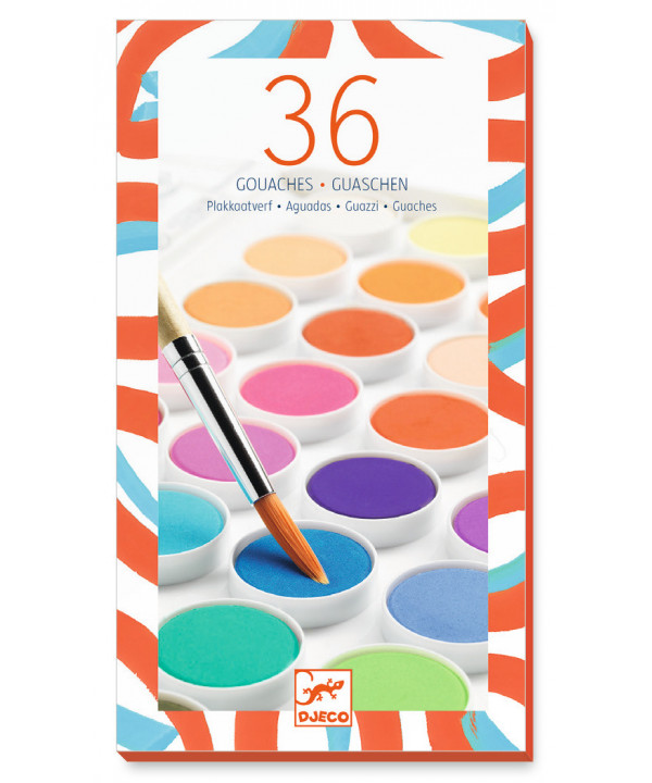 LES COULEURS DES GRANDS - 36 PASTILLES DE GOUACHES
