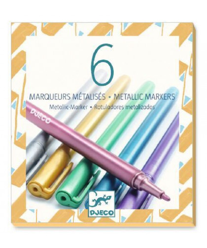 LES COULEURS DES GRANDS - 6 MARQUEURS MÉTALLIQUES