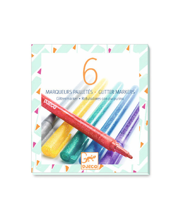 LES COULEURS DES GRANDS - 6 MARQUEURS PAILLETÉS