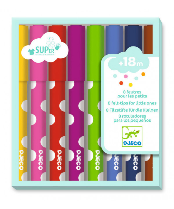 LES COULEURS DES PETITS - 8 FEUTRES POUR LES PETITS