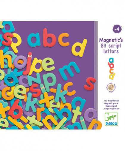 MAGNÉTIQUES BOIS - 82 SCRIPT LETTERS