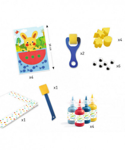 PEINTURE POUR LES PETITS - LES AVENTURES DES DOUDOUS